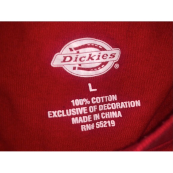 Dickies crop red shirt large - Picture 2 of 2